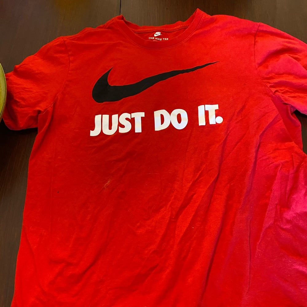 Red Nike shirt